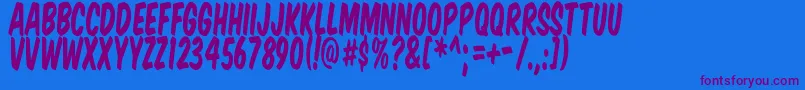 Komtitt Font – Purple Fonts on Blue Background