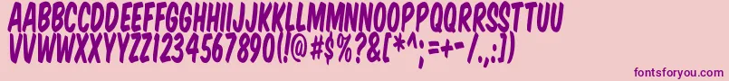 Komtitt Font – Purple Fonts on Pink Background