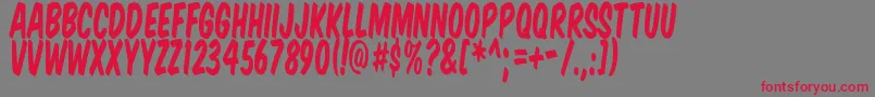Komtitt Font – Red Fonts on Gray Background