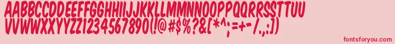 Komtitt Font – Red Fonts on Pink Background