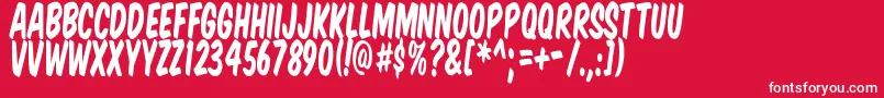 Komtitt Font – White Fonts on Red Background