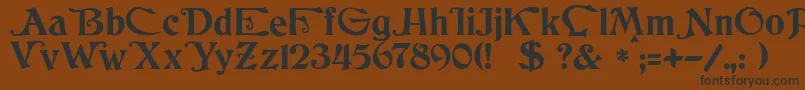 JmhCthulhumbusUgalt1 Font – Black Fonts on Brown Background