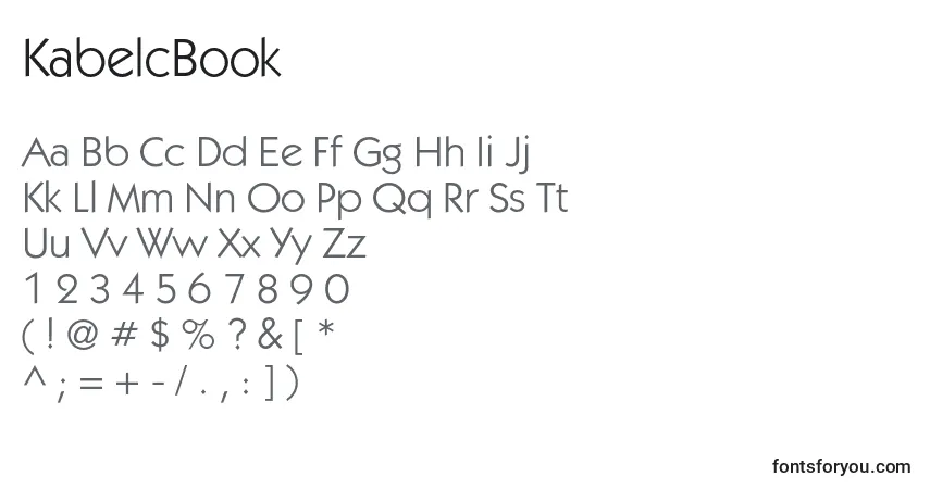 A fonte KabelcBook – alfabeto, números, caracteres especiais