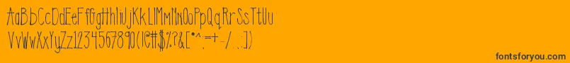 Klemily-Schriftart – Schwarze Schriften auf orangefarbenem Hintergrund