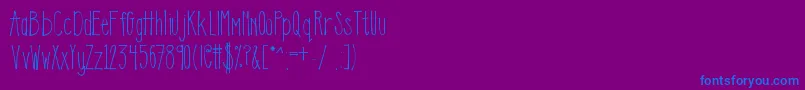 Klemily-Schriftart – Blaue Schriften auf violettem Hintergrund