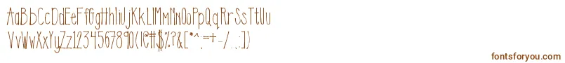 Шрифт Klemily – коричневые шрифты на белом фоне