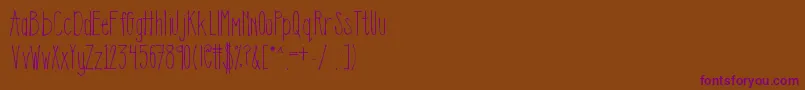 Klemily Font – Purple Fonts on Brown Background