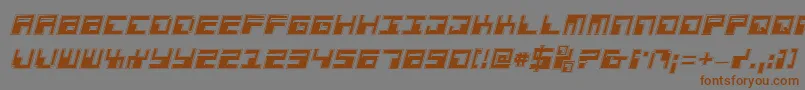 PhaserBankProItalic Font – Brown Fonts on Gray Background