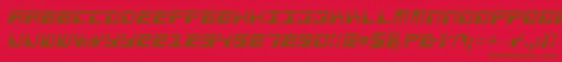 PhaserBankProItalic Font – Brown Fonts on Red Background