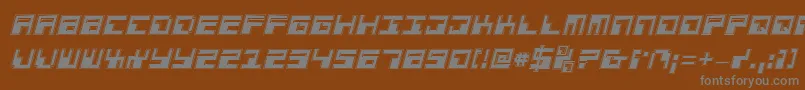 PhaserBankProItalic Font – Gray Fonts on Brown Background