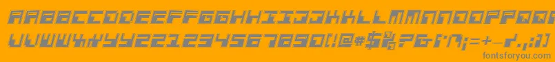 PhaserBankProItalic Font – Gray Fonts on Orange Background