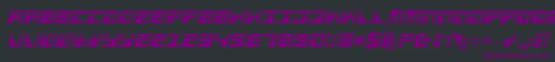 PhaserBankProItalic Font – Purple Fonts on Black Background