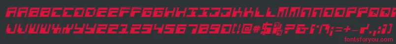 PhaserBankProItalic Font – Red Fonts on Black Background