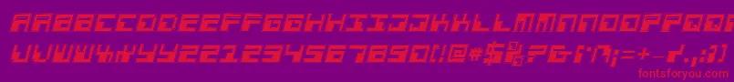 PhaserBankProItalic Font – Red Fonts on Purple Background