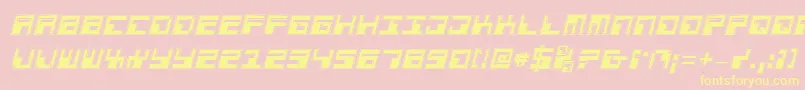 Police PhaserBankProItalic – polices jaunes sur fond rose