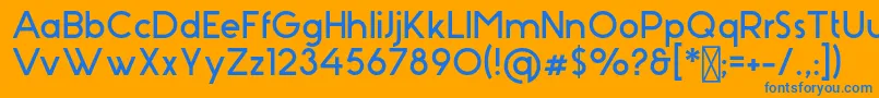 Stark Font – Blue Fonts on Orange Background