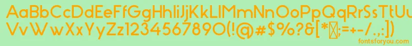 Stark Font – Orange Fonts on Green Background