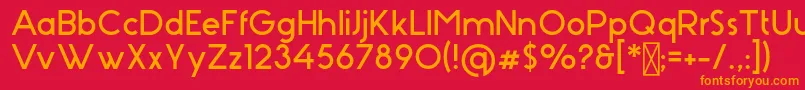 Stark Font – Orange Fonts on Red Background