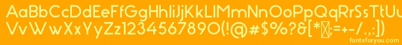 Stark Font – Yellow Fonts on Orange Background