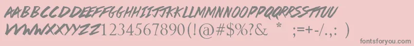フォントDaStreets – ピンクの背景に灰色の文字