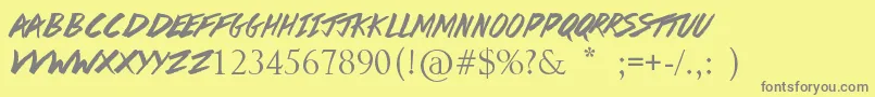 DaStreets Font – Gray Fonts on Yellow Background