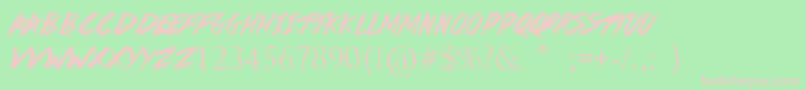 Więcej informacji o czcionce DaStreets Czcionka DaStreets – różowe czcionki na zielonym tle