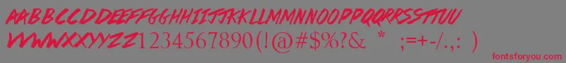 DaStreets Font – Red Fonts on Gray Background
