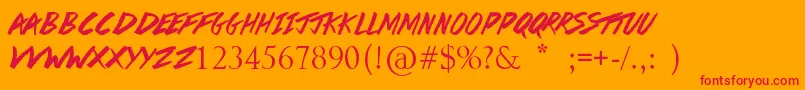 DaStreets Font – Red Fonts on Orange Background