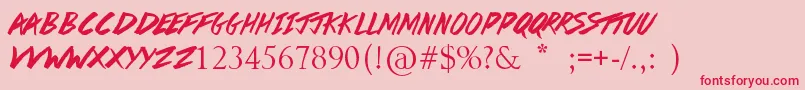 Więcej informacji o czcionce DaStreets Czcionka DaStreets – czerwone czcionki na różowym tle