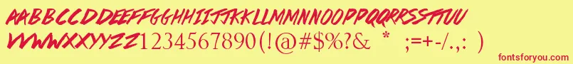 DaStreets Font – Red Fonts on Yellow Background