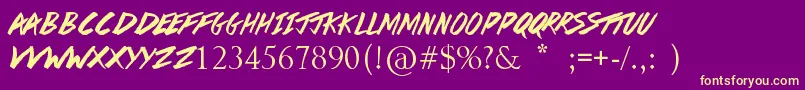 fuente DaStreets – Fuentes Amarillas Sobre Fondo Morado