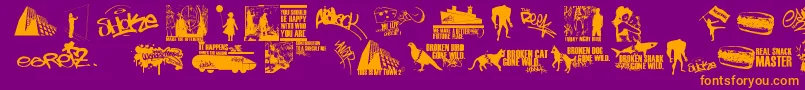 ThisIsMyTown2 Font – Orange Fonts on Purple Background