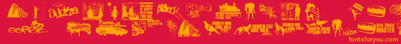 More about ThisIsMyTown2 Font ThisIsMyTown2 Font – Orange Fonts on Red Background