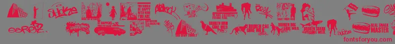 ThisIsMyTown2 Font – Red Fonts on Gray Background