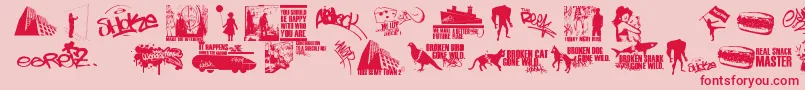 ThisIsMyTown2 Font – Red Fonts on Pink Background