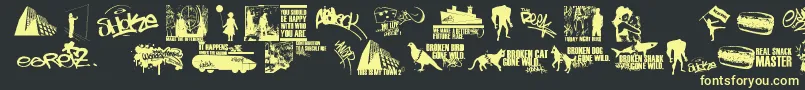 ThisIsMyTown2 Font – Yellow Fonts on Black Background