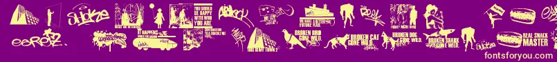 ThisIsMyTown2 Font – Yellow Fonts on Purple Background