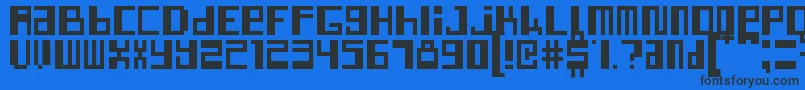 IndomalayConfrontation Font – Black Fonts on Blue Background