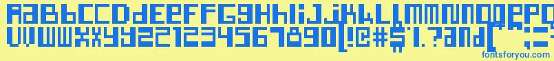 IndomalayConfrontation Font – Blue Fonts on Yellow Background