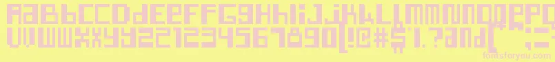 IndomalayConfrontation Font – Pink Fonts on Yellow Background