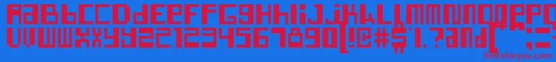 IndomalayConfrontation Font – Red Fonts on Blue Background