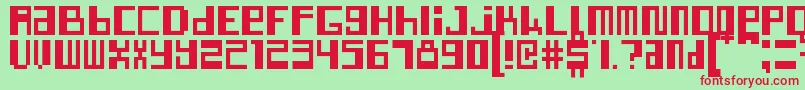 IndomalayConfrontation Font – Red Fonts on Green Background