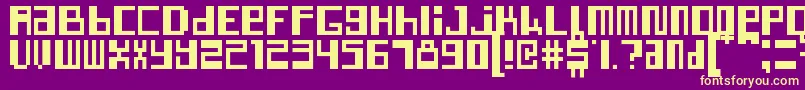 IndomalayConfrontation Font – Yellow Fonts on Purple Background