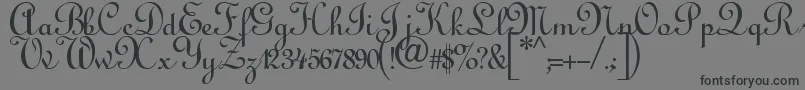 フォントAnnabel Script – 黒い文字の灰色の背景