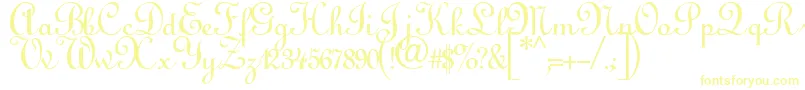 Annabel Script-fontti – keltaiset fontit