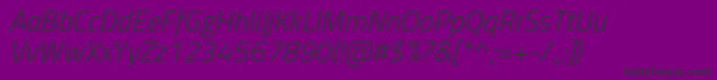 TitilliumwebLightitalic Font – Black Fonts on Purple Background