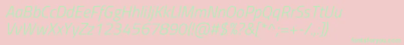 TitilliumwebLightitalic Font – Green Fonts on Pink Background