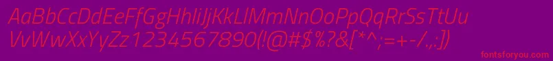 TitilliumwebLightitalic Font – Red Fonts on Purple Background