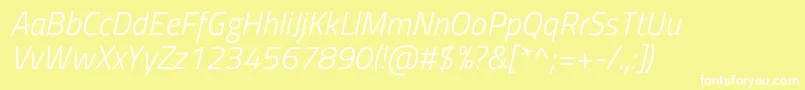TitilliumwebLightitalic Font – White Fonts on Yellow Background