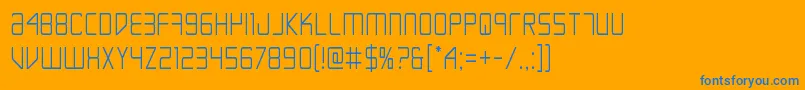 Escapeartistcond Font – Blue Fonts on Orange Background